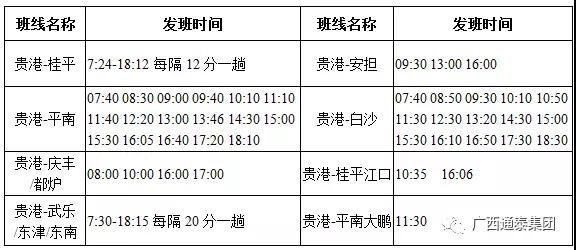 貴港總站的班線車輛